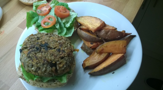 Lazy Recipe: Vegan Mushroom and Lentil Burgers