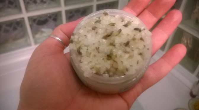 DIY Lavender & Patchouli Salt Scrub